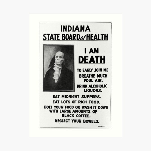 I AM DEATH Art Print