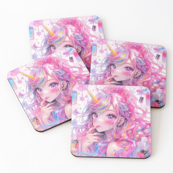 Item preview, Unicorn Fantasy Cosmetics Shopping Spree Anime Girl designed and sold by bubblegoth.