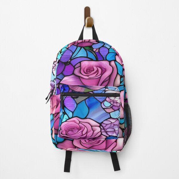 Item preview, Stained Glass Pink Roses designed and sold by ChanceTwoArt.