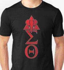 Elephant Delta Triangle Sigma Red Theta T-Shirt 2 Unisex T-Shirt