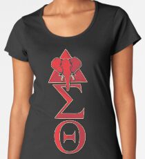 Elephant Delta Triangle Sigma Red Theta T-Shirt 2 Premium Scoop T-Shirt