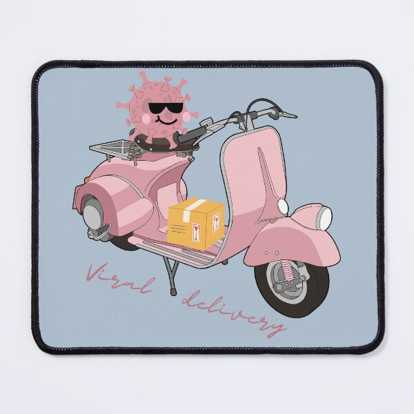 Item preview, Viral delivery transduction virus on a scooter delivering a package funny laboratory designed and sold by Lady-Frost.