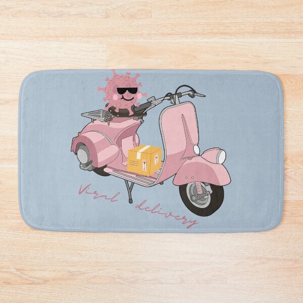 Item preview, Viral delivery transduction virus on a scooter delivering a package funny laboratory designed and sold by Lady-Frost.