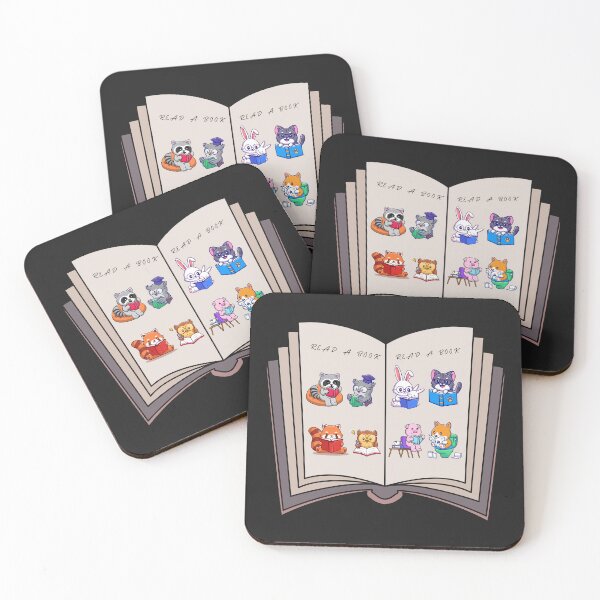 Item preview, Dog, cat, bird, pig, rabbit reading a book designed and sold by aiyi24.