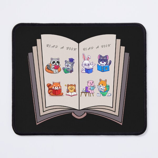 Item preview, Dog, cat, bird, pig, rabbit reading a book designed and sold by aiyi24.