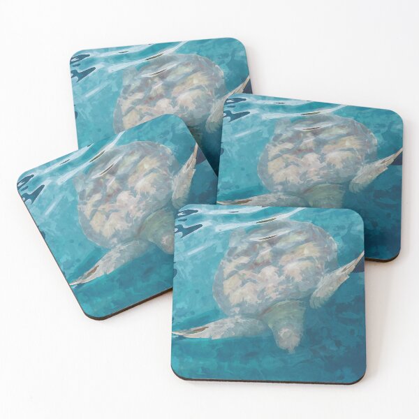 Item preview, Green sea turtle in the ocean in watercolor designed and sold by Intermundium.