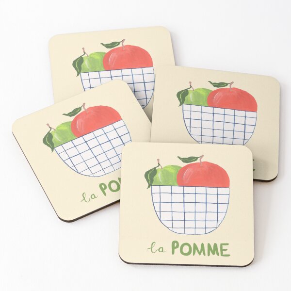 Item preview, apple, fruit, pomme, fruit bowl, green apple, red apple, kitchen, cute, unique, food lover, garden, nature designed and sold by peachcakecanvas.