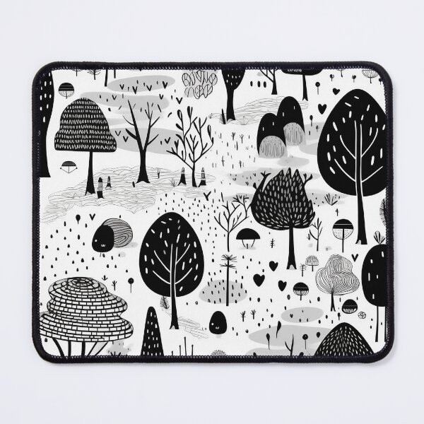 Item preview, Woodland Landscape in Black and White designed and sold by AllPrintsMore.