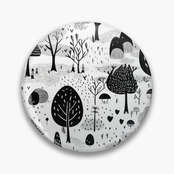 Item preview, Woodland Landscape in Black and White designed and sold by AllPrintsMore.