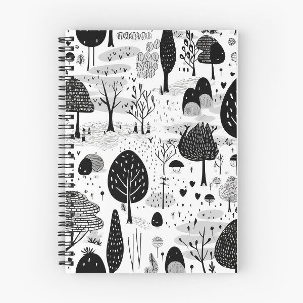 Item preview, Woodland Landscape in Black and White designed and sold by AllPrintsMore.