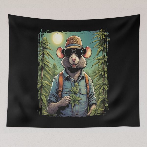 Item preview, Rat Farmer Pot Cannabis Marijuana Grower Strain Original Best Design designed and sold by DabGraphic.