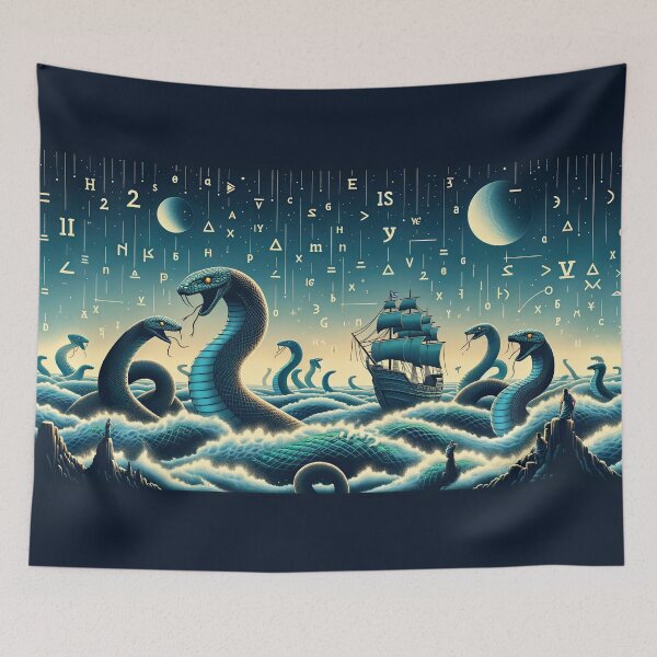 Item preview, Numeric Odyssey: Voyage Through the Algorithmic Sea designed and sold by TuringTacoTales.