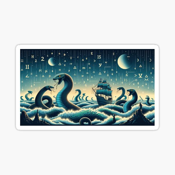 Numeric Odyssey: Voyage Through the Algorithmic Sea Sticker