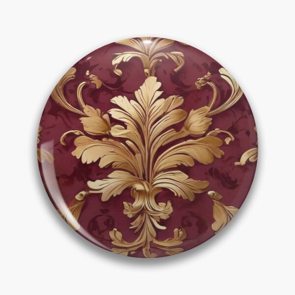 Item preview, Damask - Brown and Golden Abstract Pattern ; Floral Decorative arabesque designed and sold by PatternInArt.