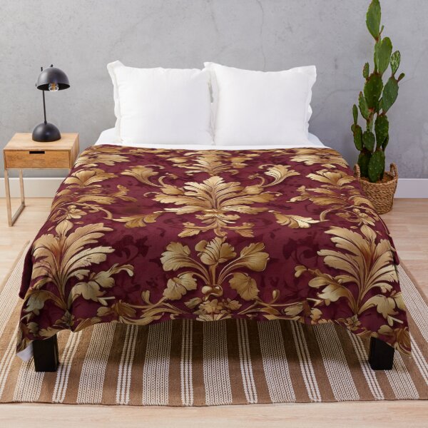 Item preview, Damask - Brown and Golden Abstract Pattern ; Floral Decorative arabesque designed and sold by PatternInArt.