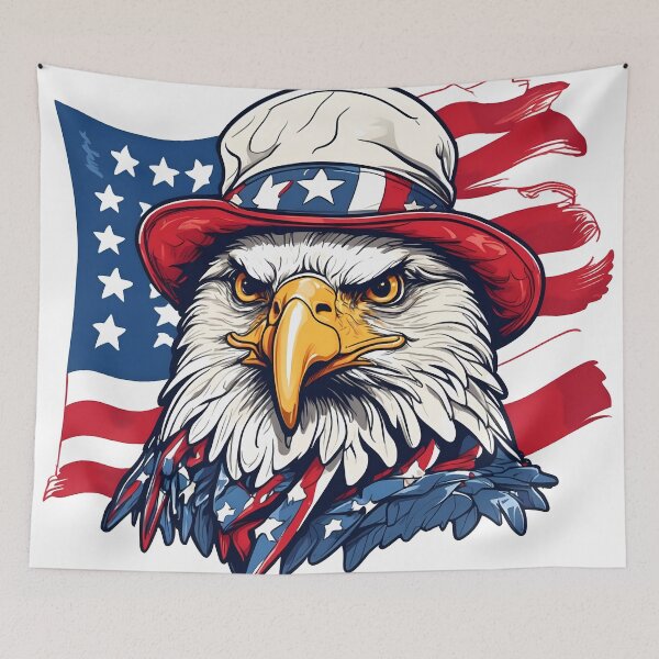 Item preview, Eagle and US flag designed and sold by Laufer15.
