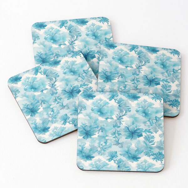 Item preview, Damask - Sky Blue Abstract Pattern ; Floral Decorative arabesque designed and sold by PatternInArt.