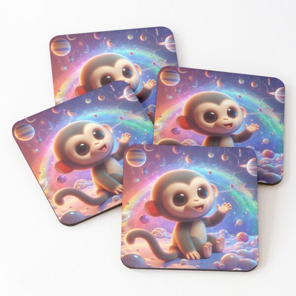Item preview, Little monkey in space saying hello designed and sold by Theudric.