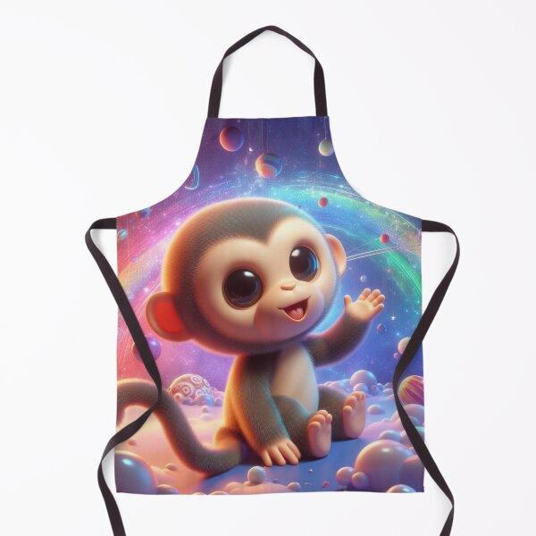 Item preview, Little monkey in space saying hello designed and sold by Theudric.