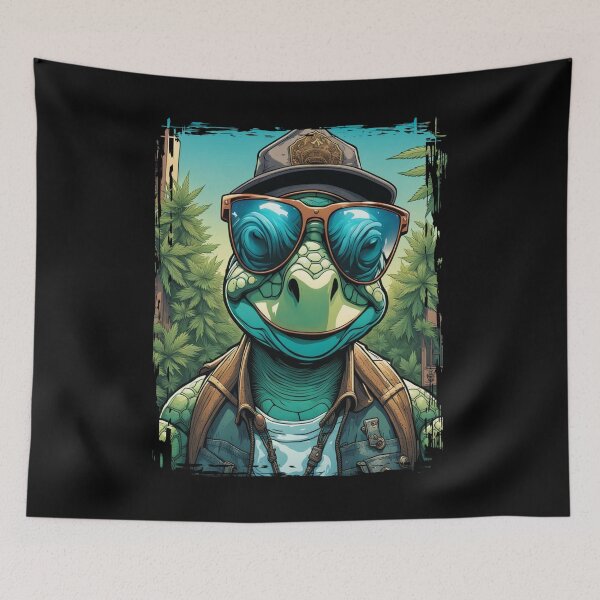Item preview, Turtle Farmer Cannabis Marijuana Grower Strain Original Best Product Label Package Design designed and sold by DabGraphic.