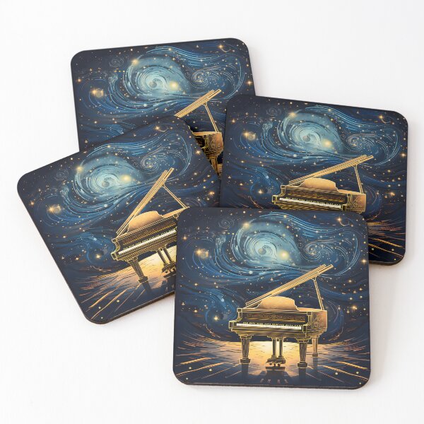 Item preview, Cosmic Keys: Piano Illustration designed and sold by Melodic-Designs.