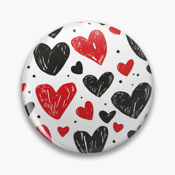 Item preview, Contrast of Passion: Red and Black Hearts designed and sold by ColorfulVanilla.