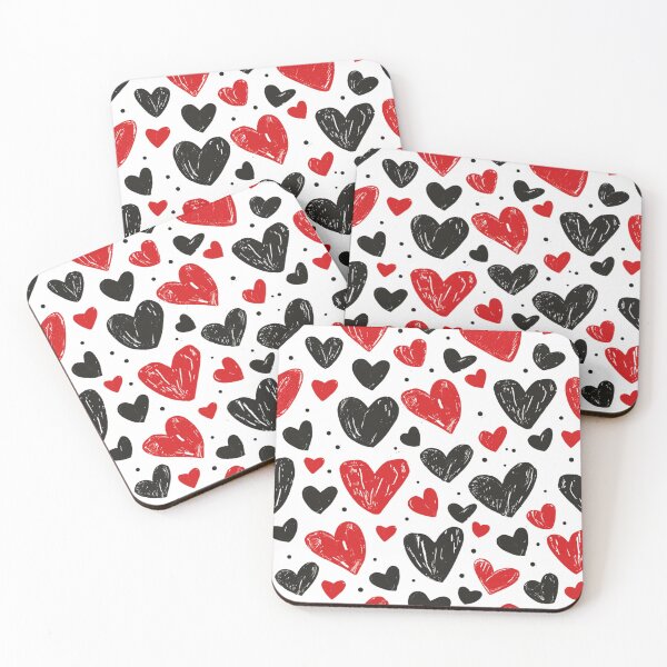 Item preview, Contrast of Passion: Red and Black Hearts designed and sold by ColorfulVanilla.