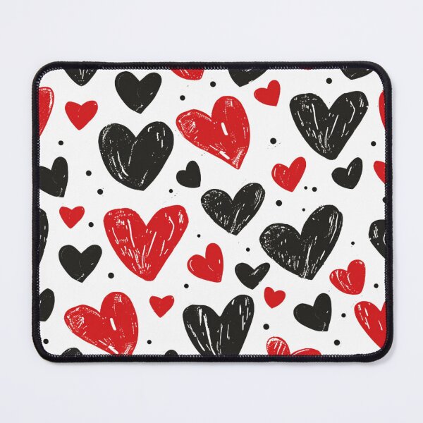 Item preview, Contraste de pasión: corazones rojos y negros designed and sold by ColorfulVanilla.