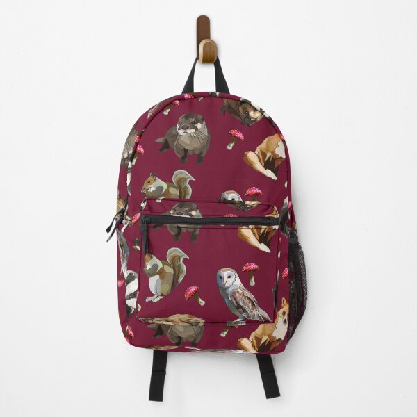 Item preview, Woodland Animals with mushrooms by BeeFoxTree (Crimson) designed and sold by BeeFoxTree.