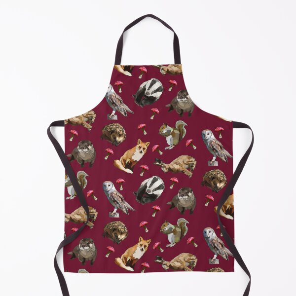 Item preview, Woodland Animals with mushrooms by BeeFoxTree (Crimson) designed and sold by BeeFoxTree.