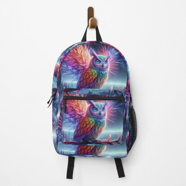 Item preview, An owl perched on a branch, with an ethereal and magical aura designed and sold by SimpleAsSymbol.