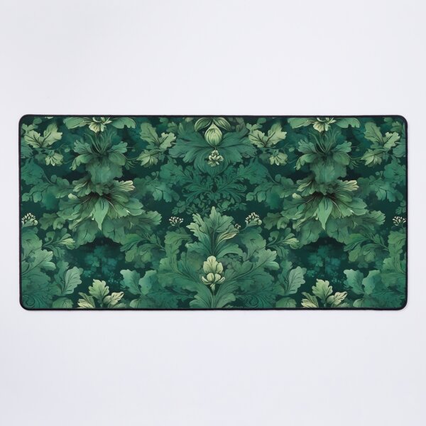 Item preview, Damask - Forest Green Abstract Pattern ; Floral Decorative arabesque designed and sold by PatternInArt.