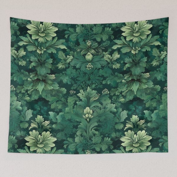 Item preview, Damask - Forest Green Abstract Pattern ; Floral Decorative arabesque designed and sold by PatternInArt.