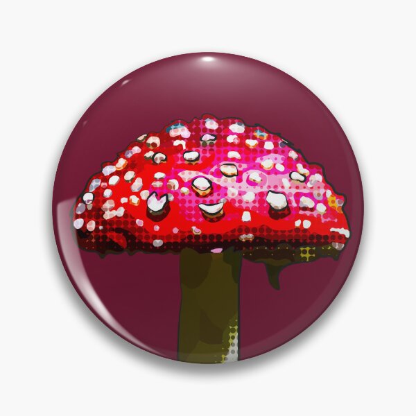 Item preview, Toadstool, Colourful Moody mushroom by BeeFoxTree (Crimson) designed and sold by BeeFoxTree.