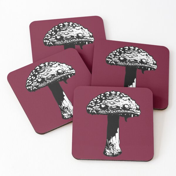 Item preview, Black and White Toadstool, Moody mushroom by BeeFoxTree (Crimson) designed and sold by BeeFoxTree.