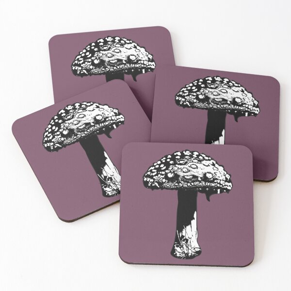 Item preview, Black and White Toadstool, Moody mushroom by BeeFoxTree (Fig) designed and sold by BeeFoxTree.