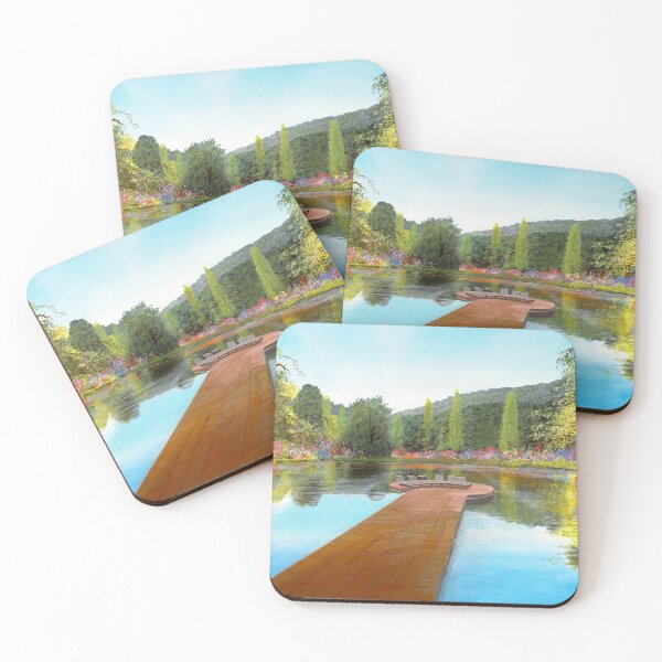 Item preview, Conference hall - a park with a floating conference hall - open air designed and sold by art paintings.