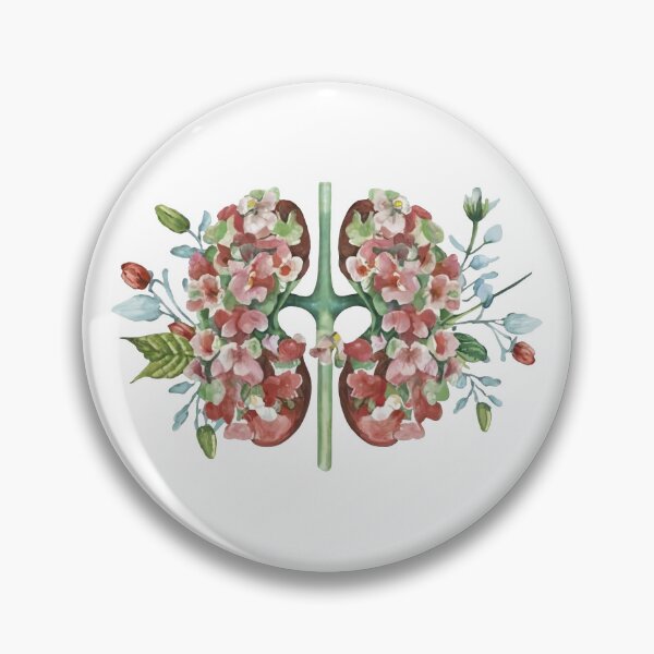 Item preview, Anatomy floral Kidney cutout illustration designed and sold by EmeraldeaArt.