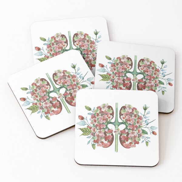 Item preview, Anatomy floral Kidney cutout illustration designed and sold by EmeraldeaArt.