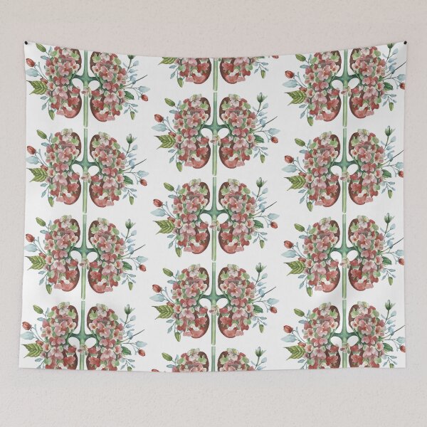 Item preview, Anatomy floral Kidney cutout illustration designed and sold by EmeraldeaArt.