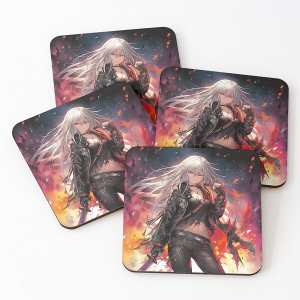 Item preview, Badass Fiery Warrior Anime Girl designed and sold by bubblegoth.