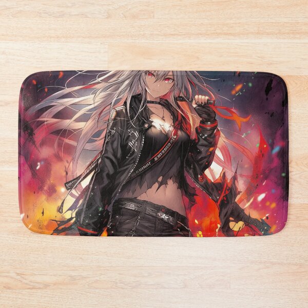 Item preview, Badass Fiery Warrior Anime Girl designed and sold by bubblegoth.