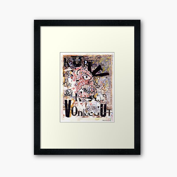Kurt Vonnegut Portrait Framed Art Print
