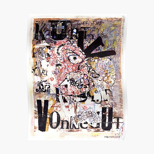 Kurt Vonnegut Portrait Poster
