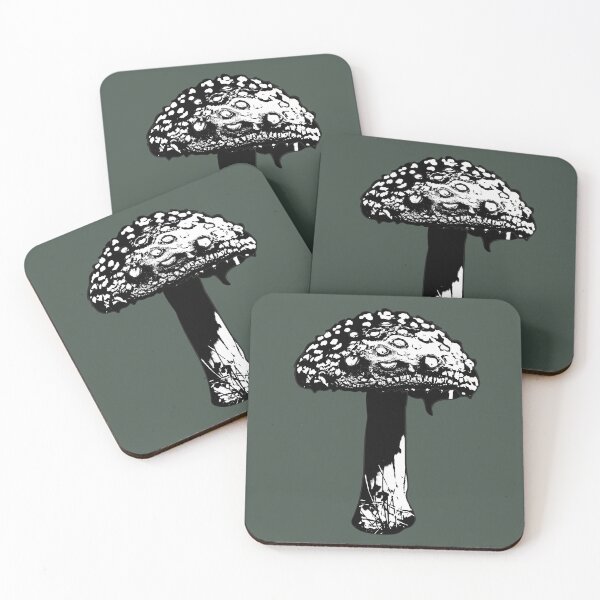 Item preview, Black and White Toadstool, Moody mushroom by BeeFoxTree (Forest) designed and sold by BeeFoxTree.