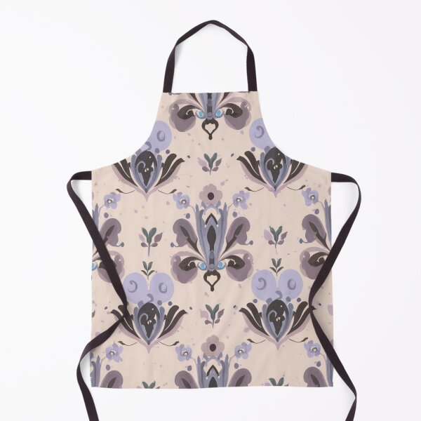 Item preview, Damask - Blue and Pink Beetles Abstract Pattern ; Floral Decorative arabesque designed and sold by PatternInArt.