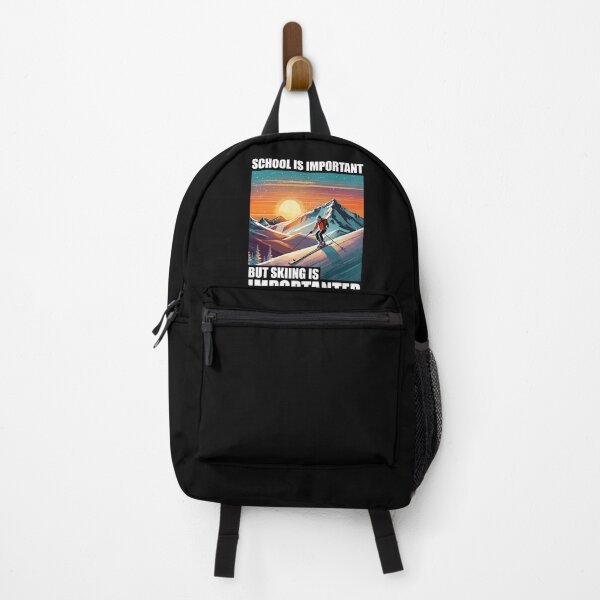 Item preview, School is Important But Skiing is Importanter funny tee designed and sold by soudaniet.