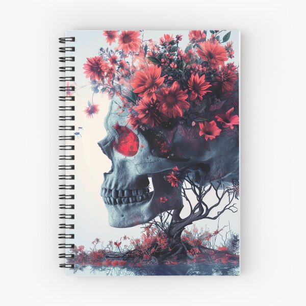 Item preview, Skull tree roots with flowers designed and sold by Kobi-PrintVibes.