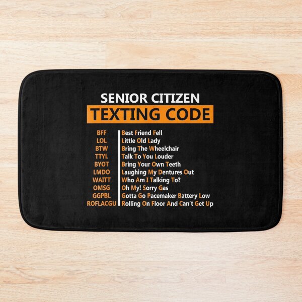 Item preview, Funny Senior Citizen's Texting Code fathers day for Grandpa designed and sold by HoneyDesignArts.