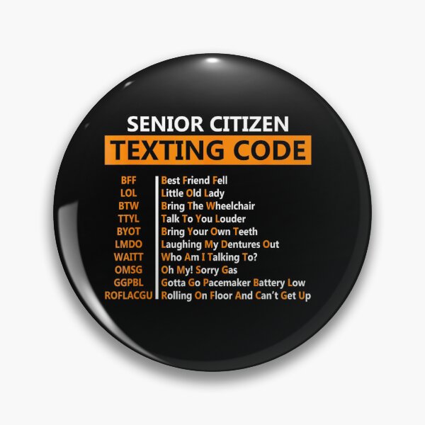 Item preview, Funny Senior Citizen's Texting Code fathers day for Grandpa designed and sold by HoneyDesignArts.
